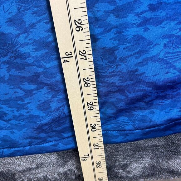 Peter Millar Summer Comfort Fish Camo Print Polo Blue Men's XL Performance Golf - Picture 8 of 10